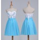 krátké modro-bílé společenské šaty Luisa XS-S