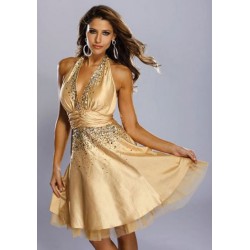 krátké zlaté společenské šaty Tina S