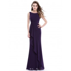 tmavě fialové dlouhé společenské šaty Dita XL