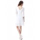 krátké bílé letní společenské šaty s 3/4 rukávy S 