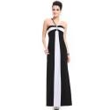 černo-bílé dlouhé společenské šaty Classic M-L
