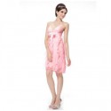 krátké růžové společenské šaty L-XL