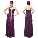 dlouhé fialové společenské letní šaty M