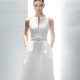 krémové saténové svatební šaty s kapsami XS-S