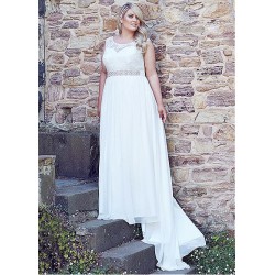 bílé antické svatební šaty na ramínka Debbie L-XL